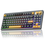 SOLAKAKA เมมเบรน SK90รองรับบลูทูธคีย์บอร์ดเกมไร้สา + ไร้สาย2.4G + การเชื่อมต่อแบบ3โหมด USB-C แบบมีสา