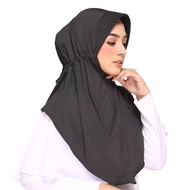 Elzatta Hijab Instant Polos Spandex Serut Belakang Zaria Sahara