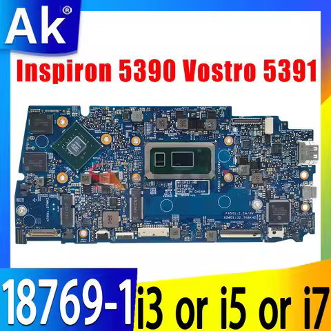 For Dell Vostro P114G 5390 Laptop Motherboard 18769-1 I3 I5 I7 MX250 Mainboard Inspiron 5391 Latitud