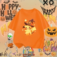 2025 Happy Halloween T-Shirt 3D Printed With Pikachu Pattern Ghost Shirt polyester Fabric Boys For G