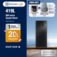 Electrolux EQE4200A-B (419L) 600 Series Multi-Door Refrigerator Fridge Inverter French Quad Door