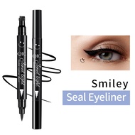 QIC Dual Eyeliner Stamp Pen | 6 Designs (Puso Star Smiley) | Waterproof & Smudge-Proof | Pangkontur