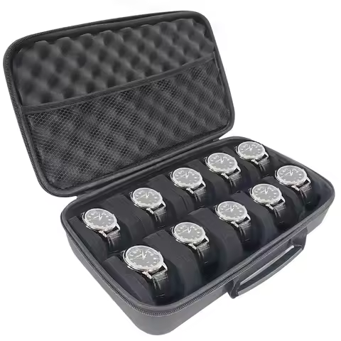 8 Slot/ 10 Slot /15slot/18slot Watch Box Sponge Watch Storage Organizer Canvas Shockproof EVA Storag