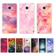 A36-Flower Pink theme soft CPU Silicone Printing Anti-fall Back CoverIphone For Samsung Galaxy c5/c5 pro/c7/c7 pro/c9 pro