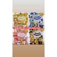 [GIVE BABY'S NAME] Birthday decoration Set for children