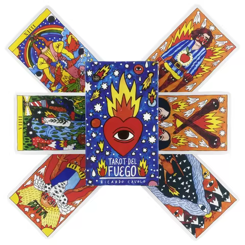 Tarot Del Fuego Tarot Cards Deck Oracles Guide Game Playing Cards Board Deck
