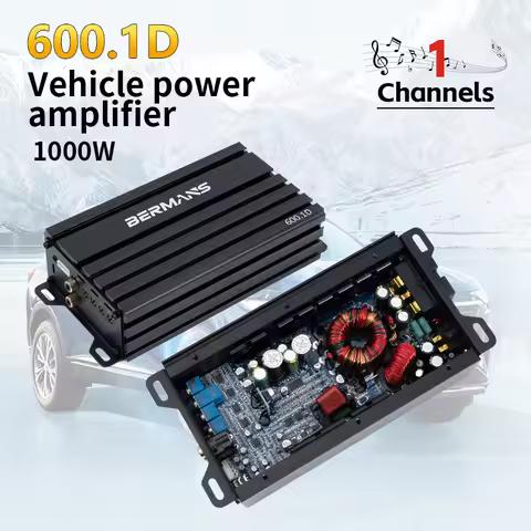 Car power amplifier Class D single-channel power amplifier, 1000W push subwoofer audio power amplifi