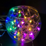 [特價]摩達客 50燈LED大頭銅線燈串彩色光-USB電池盒兩用充電(贈遙控器)浪漫星星燈聖誕燈串