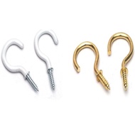 20PCS/pack Hook screw, Gold and White with pvc cover. 1inch 1-1/4inch 2inch.