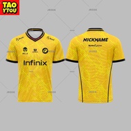 (Có thể tùy chỉnh) Infinix Jersey ONIC 2024 ESPORT Jersey GAMING Free NICKNAME Player Issue Jersey T