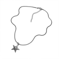 Y2k สร้อยคอดาวห้าจุด Niche สร้อยคอง่าย Ins หลากหลายโซ่คอลลาร์บอนสตรี สร้อยคอ y2k หัวใจ สร้อยคอผู้หญิ