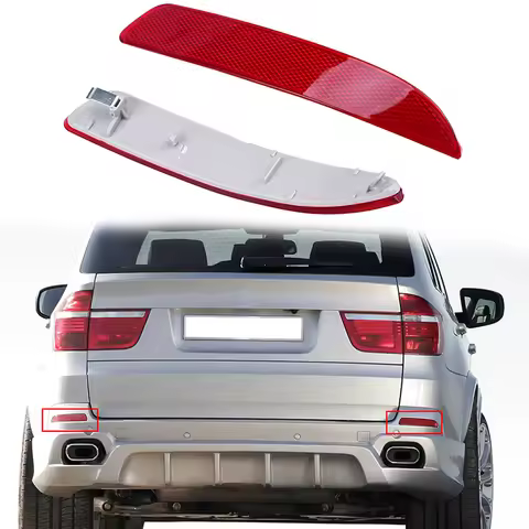 Red Rear Bumper Reflector Tail Light Bar Reflective Lens for BMW X5 E70 2007 2008 2009 2010 Pre-face