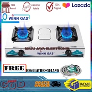 KOMPOR GAS WINN GAS W-288 / 2 TUNGKU / W 288 / KOMPOR GAS WINN/Pemantik Ignition : Automatic Piezo E