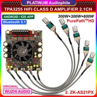 TPA3255 Amplifier Class D 2.1 CH Bluetooth 5.1 Hifi Amplifier ZK-AS21P