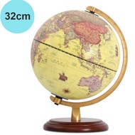 32Cm Retro LED World Earth Globe Map 360 Degree Rotating World Geography Map In English Chinese Desk