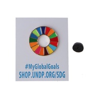 JN United Nations Medal Representative Brooch Fashion Rainbow Pins