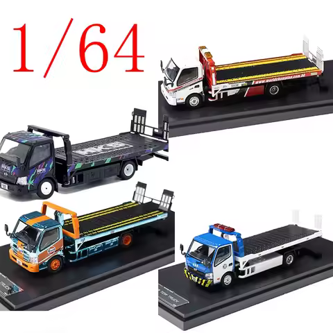 Unique Model Diecast 1/64 Scale Hino Alloy Model Cars Hino 300 Dutro Trailer Play Vehicles Toys for 