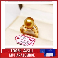 [✅New] Cincin Emas 22 Karat Mutiara Laut Lombok Asli Model Mewah