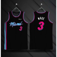 JERSEY | Miami Heat Black & Pink #3 Dwyane Wade Jersey | Customize Full Sublimation Jersey FREE CUST
