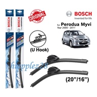 20"+16" BOSCH Clear Advantage U Hook WIPER SET (ORIGINAL) 3397016591 3397016587 Perodua Myvi Toyota Avanza Hyundai Atos