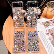Luxury Flip Casing Samsung Z Flip4 Z Flip3 3D Elegant Colorful for Samsung Galaxy Z Flip 4 Z Flip 3 