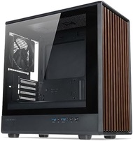 Tecware Timber M TG Case (4 x 12cm fans included, USB 3 x2), Black & White (Black)