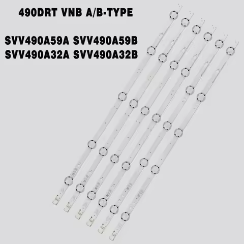 6pcs/set 49 inch LED TV Backlight Strip for VESTEL 490DRT VNB A/B-TYPE REV0.8 VES490UNDS 49L3753DB 4