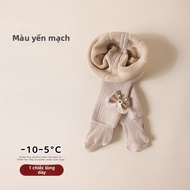 JIFANPAUL | Quần Lót Bông Ấm cho Bé Gái 3D Sọc Dọc Quần Len Mùa Đông