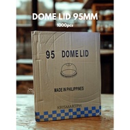 1000pcs 95mm Milk Tea Cup Dome Lid Flat Lid Plastic Cup Lid