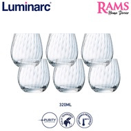 Luminarc 6 Pcs Highball Serena Line Tumbler Set / Microwave Safe / Old Fashion Glass Set / Drink Set