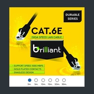 Brilliant LAN Cat6E Ethernet Cable สายแลนสำเร็จรูปพร้อมใช้งาน ยาว 3m, 5m, 10m, 15m, 20m, 30m Gigabit RJ45 Network Lan Cable for Mac, Computer, PC รองรับ 1000Mbps