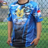 Kaos Jersey TNI AU / Jersey TNI AU Angkatan Udara Fullprint / Kaos TNI Angkatan Udara Dryfit / Kaos