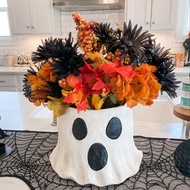 Ghost Bucket Decor, Ghost Vase, Ghost Planter Pot, Ghost Bucket Vase, Halloween Ghost Bucket, Ghost 