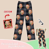 Customized Men's Pajama Pants, Can Customize Couple And Pet Photos, Personalized Portrait Printed Fa