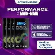 Durex Performa Kondom Tahan Lama Kondom Aman Pria 6s (4 pcs) - Condom with Lubricant