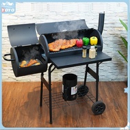 Outdoor American-Style Smoker Grill Cart Charcoal Barbecue Grill Stove