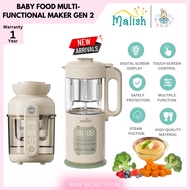 (READY STOCK🥳) Malish Smart Multi-Functional Baby Food Processor Gen +