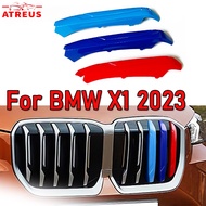 3pcs ABS For BMW X1 2023 U11 Car Racing Grille Strip Trim Clip M Power Performance Accessories