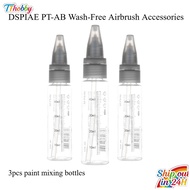 DSPIAE PT-AB Wash-Free Airbrush Accessories 50ml Paint Mixing Bottle 3pcs