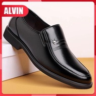 ALVIN Men's Leather Shoes black shoes for men Business Formal Wear Shoes school shoes Casual Soft Le