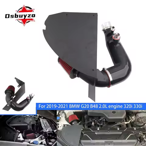 Black Cold Air Intake Kit For 2019-2022 BMW 320I 330I G20 G21 2.0L L4 B48 Engine Turbo inlet pipe