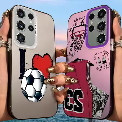 Football Frosted Case for Samsung Galaxy A36 A35 A34 A32 A30 A26 A25 A24 A23 A22 5G 4G A20 A16 A15 A