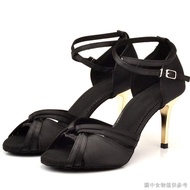 [Adult Latin Dance Shoes] Latin Dance Shoes Ladies High Heel Dance Shoes Soft Sole Shoes Sandals Dance Shoes