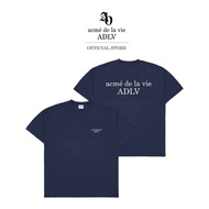 ADLV [acme de la vie] เสื้อยืด Oversize รุ่น Basic Logo Season2 Short Sleeve T-Shirt Navy Navy (5005