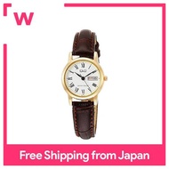 [Citizen Q&amp;Q] Watch Analog Waterproof Date Day Leather Belt A207-107 Ladies White