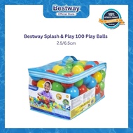 Bestway 2.5 / 6.5cm Splash & Play 100 Play Balls Bola Mainan Bola Kecil Warna Warni