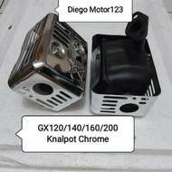 MESIN CHROME exhaust Muffler for GX160 GX200 type engine
