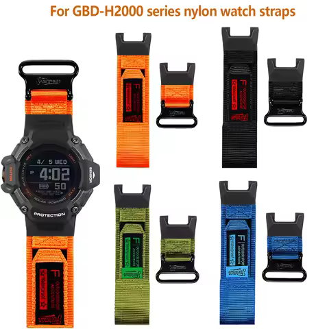 GBD-H2000 Waterproof Breathable Nylon watchband for Casio 3515 GBD-H2000 Series Modified Nylon Canva