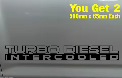 For TURBO DIESEL INTERCOOLED Nissan Patrol GU 4x4 stickers x2