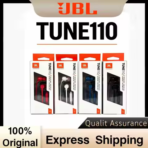 JBL TUNE110 Wired In Ear Headphones With Mic Deep Bass Noise Isolating Earbuds For Phone Laptop Spor